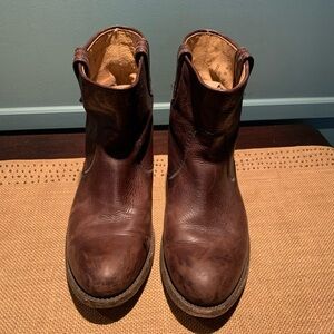 Frye Brown Leather Ankle Boots woman 9B